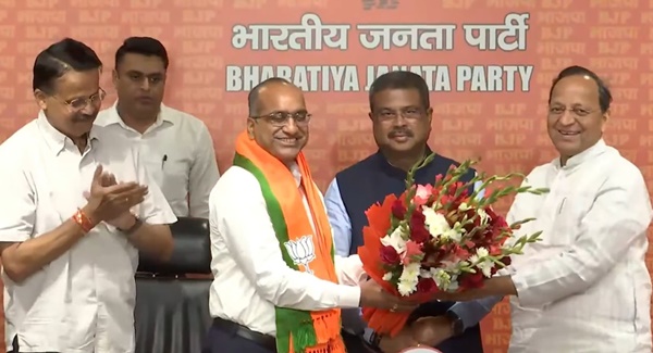 Former Rajya Sabha MP Sujeet Kumar joins BJP at party headquarters in New Delhi