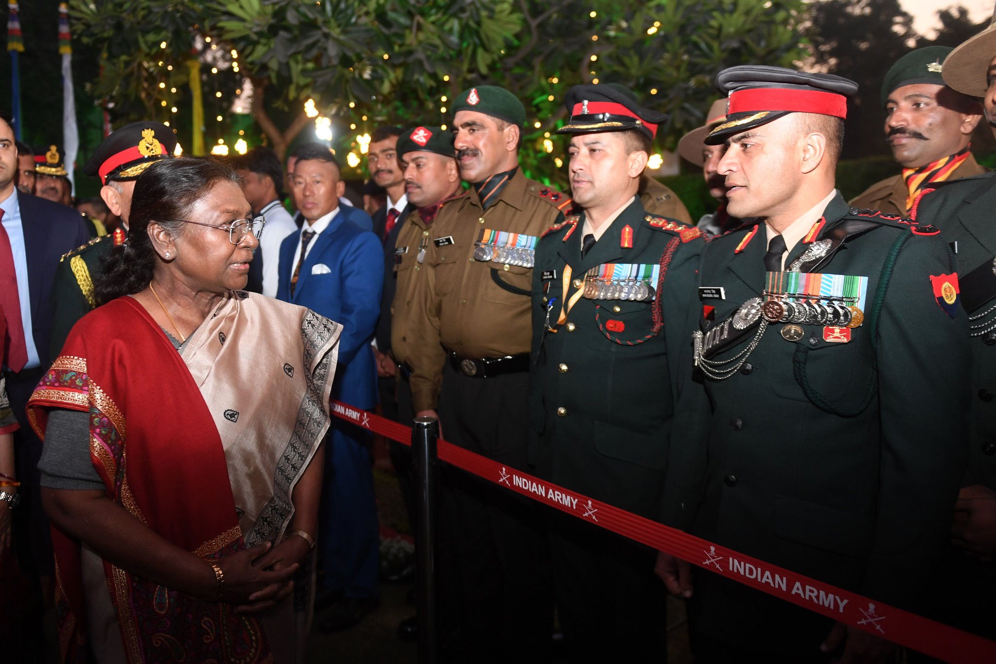 President Droupadi Murmu attended at-home reception at Army House in New Delhi