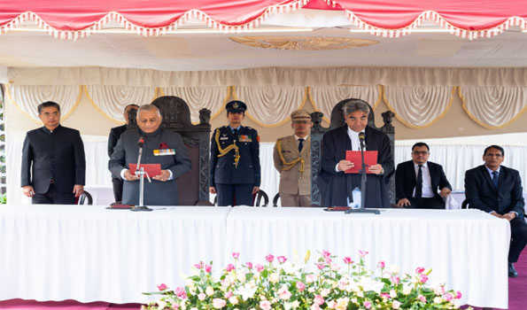 General V K Singh sworn in as Governor of Mizoram