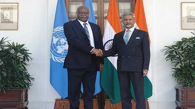 EAM S Jaishankar meets UNGA President