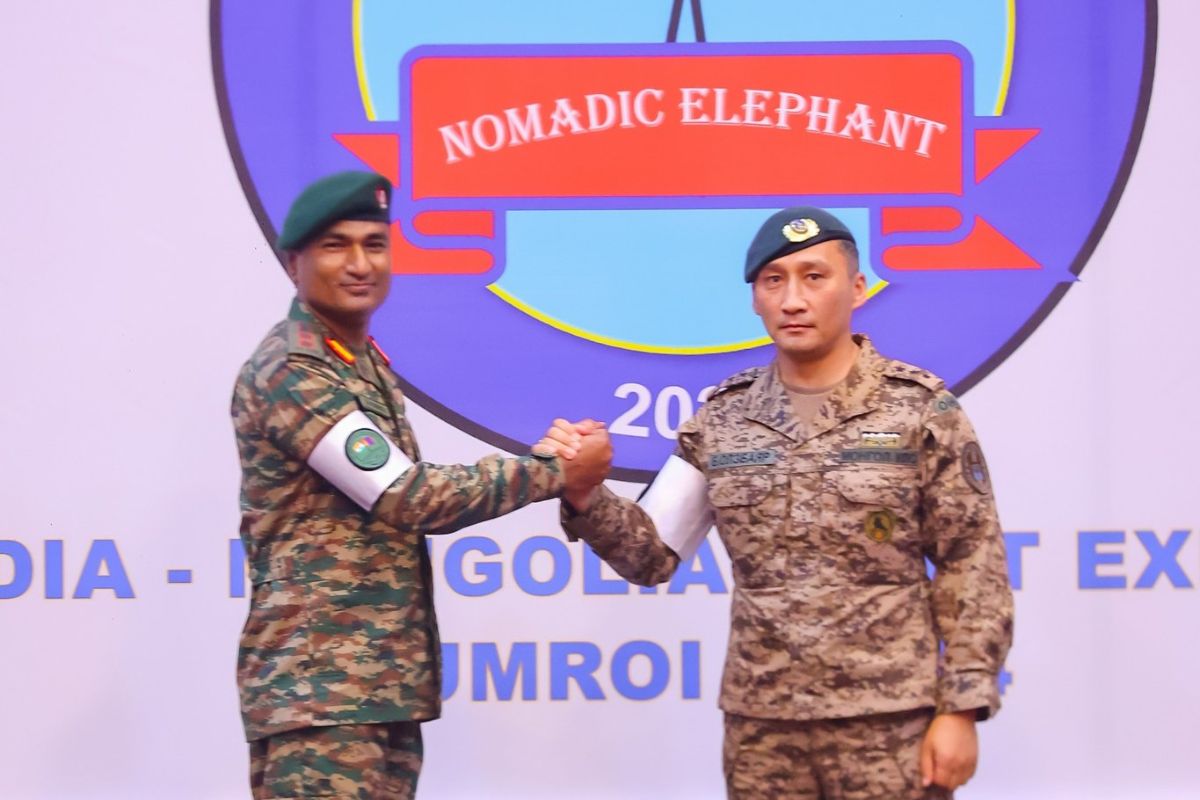 indiamongoliajointmilitaryexercisenomadicelephantbeginsinmeghalaya