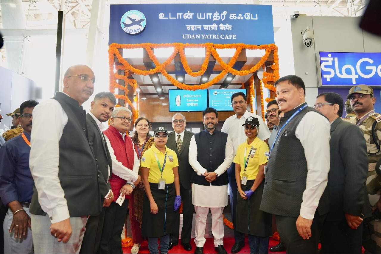 Union Minister K. RamMohan inaugurates Udan Yatri Cafe at Chennai Airport