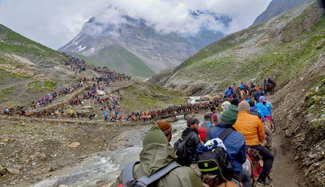 Batch Of 5,696 Amarnath Pilgrims Left Yatri Niwas Base Camp In Bhagwati Nagar In Jammu