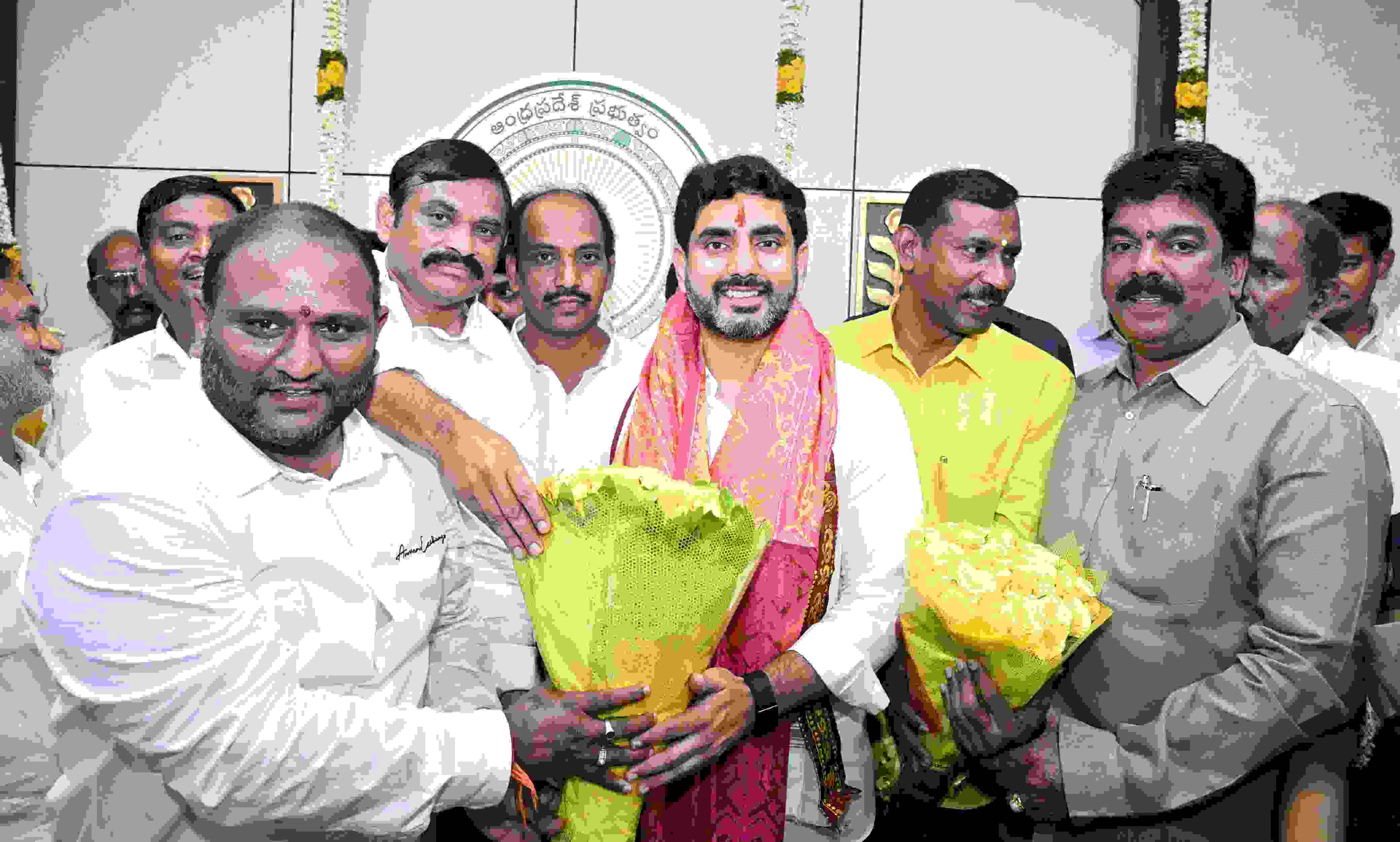 Nara Lokesh assumes charge as minister for HRD, IT