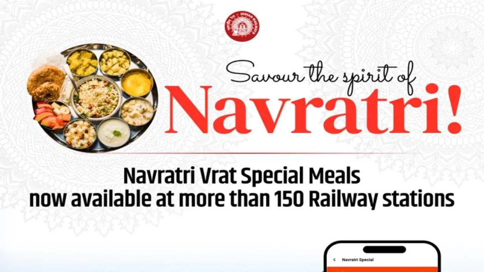 Indian Railways launches ‘Navratri Special Thali’ for rail passengers