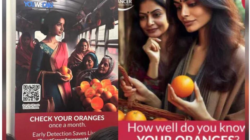 DMRC withdraws breast cancer awareness poster asking women to “check your oranges”