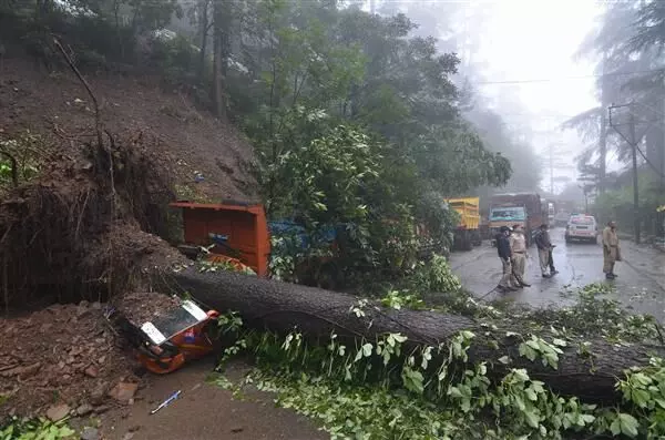Heavy rains lash several parts of Himachal Pradesh