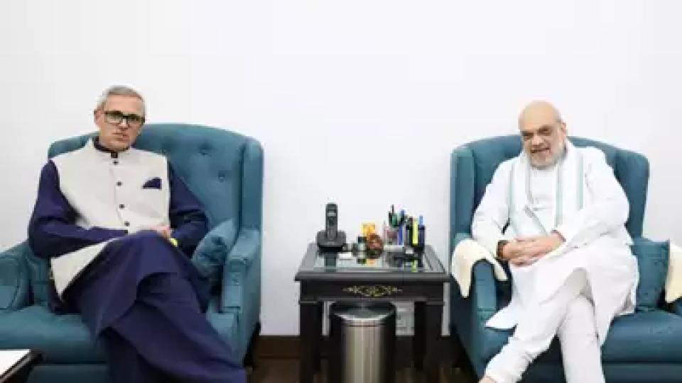 Omar meets with Amit Shah to seek timeline for early statehood restoration