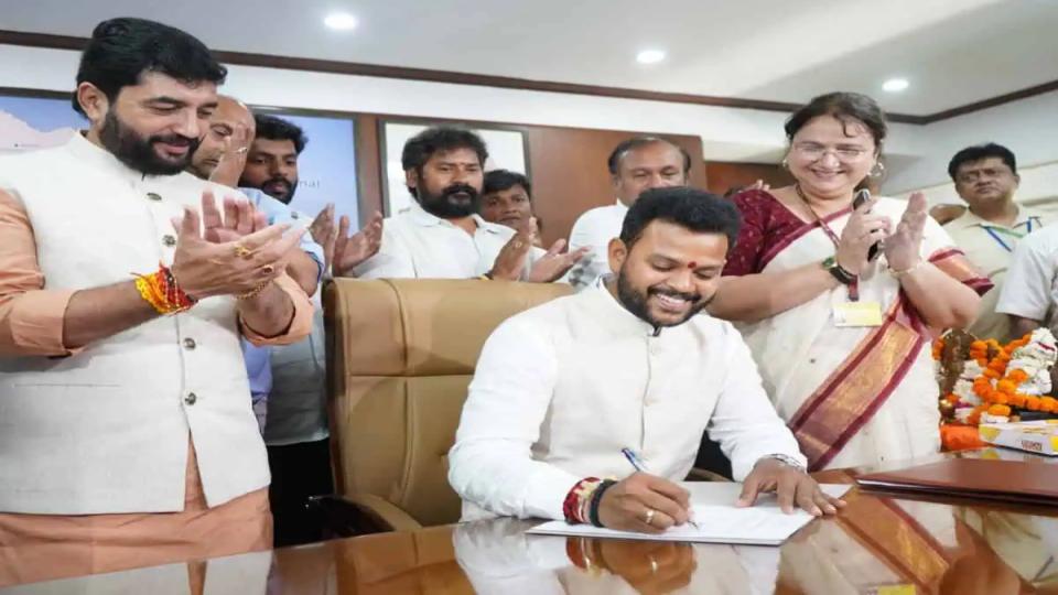TDP MP Ram Mohan Naidu takes charge of Civil Aviation Ministry