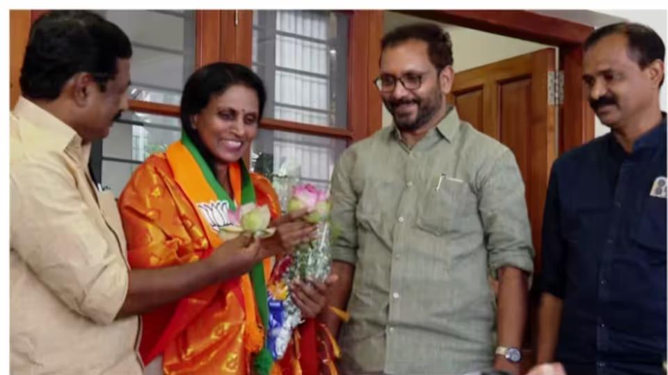 Former DGP R Sreelekha joins BJP in Kerala