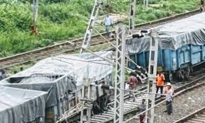 Goods Train Derails Near Bhubaneswar Station