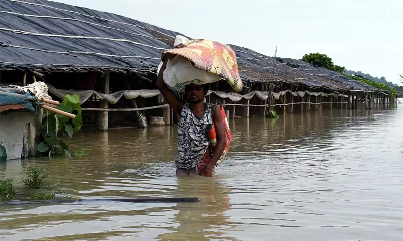 assam:floodsituationdeterioratedduetorelentlessrain