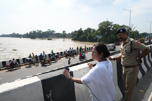 CM Mamta Banerjee visits flood-affected regions in West Bengal