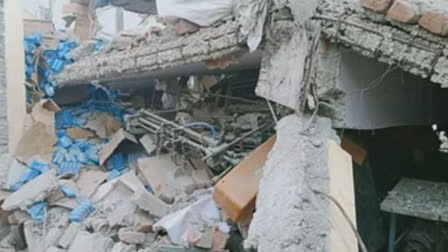 Three-storey building collapses in UP