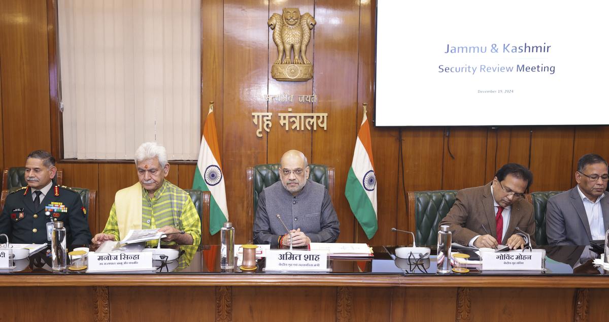 Union Minister Amit Shah chairs security review meeting on J&K