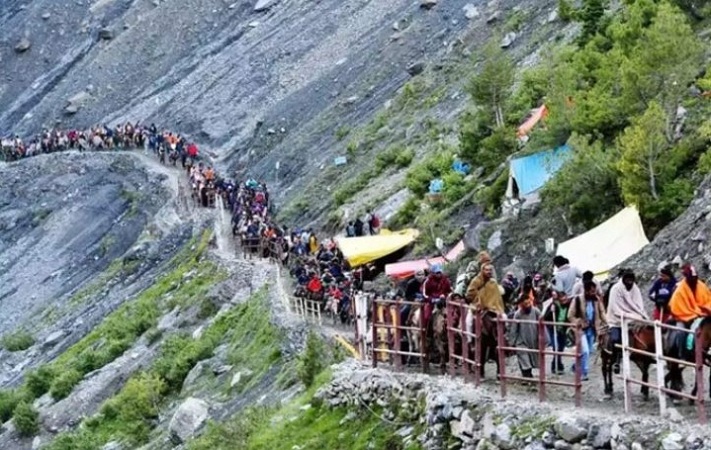 7thbatchof7919pilgrimsleftbhagwatinagaryatriniwasbasecampinjammuforkashmirvalley