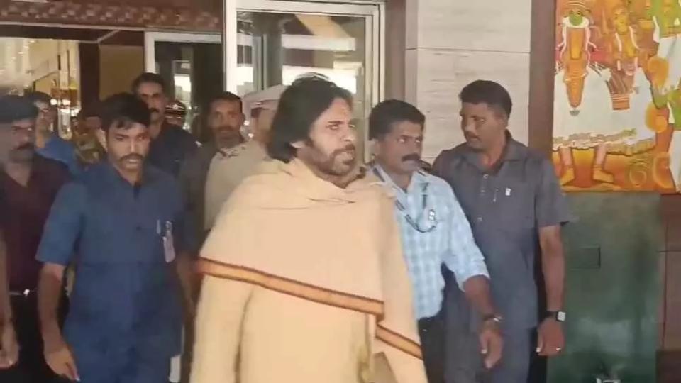 Pawan Kalyan visits Agastya Maharshi temple in Kerala