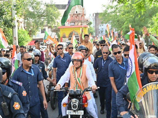 Uttarakhand CM Pushkar Singh Dhami Leads Tiranga Bike Rally in Roorkee