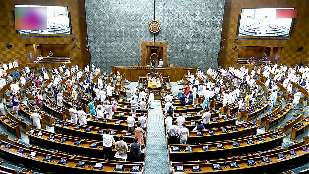 LS adjourned for the day amid opposition uproar