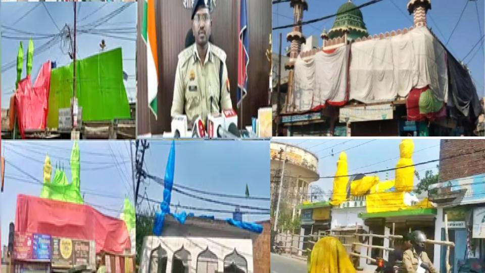 60 mosques in Uttar Pradesh covered with tarpaulin, for ‘Joota maar’ Holi