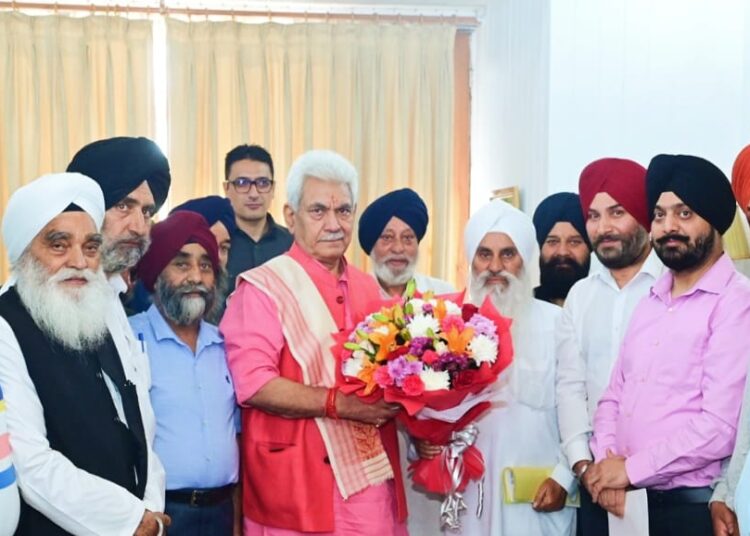 J&K Sikh Coordination Committee delegation calls on LG Manoj Sinha