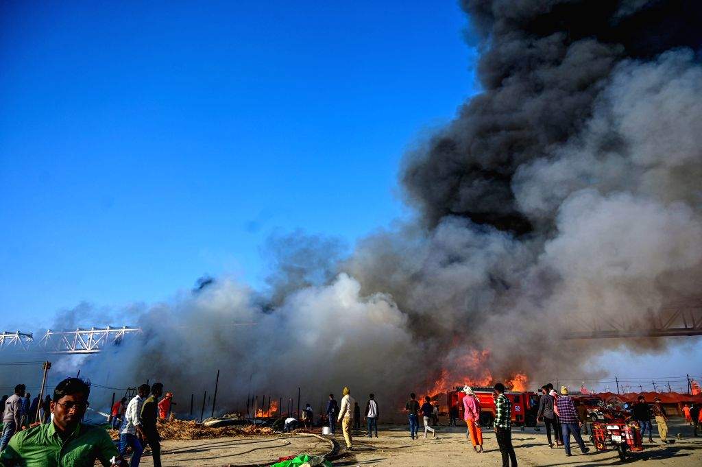 Fire breaks out at camp in Maha Kumbh Mela