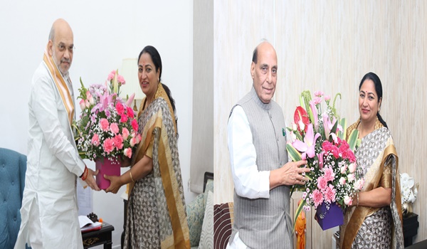 Delhi CM Rekha Gupta Meets Amit Shah & Rajnath Singh, Vows Development & Good Governance