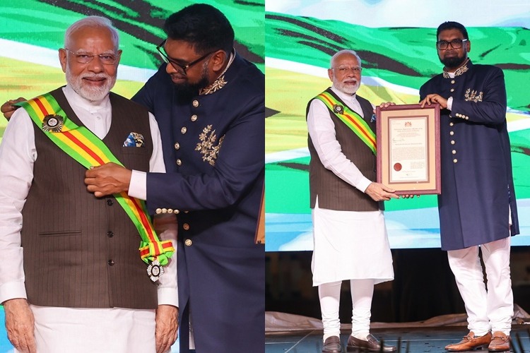 PM Modi conferred with Guyana’s ‘The Order of Excellence’