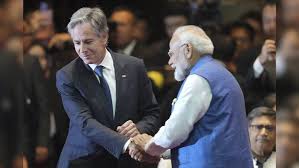 PM Modi interacts with US secretary of State Blinken in Laos