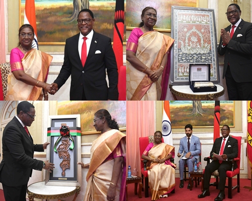 President Droupadi Murmu holds bilateral meeting with her counterpart Lazarus Chakwera in Malawi