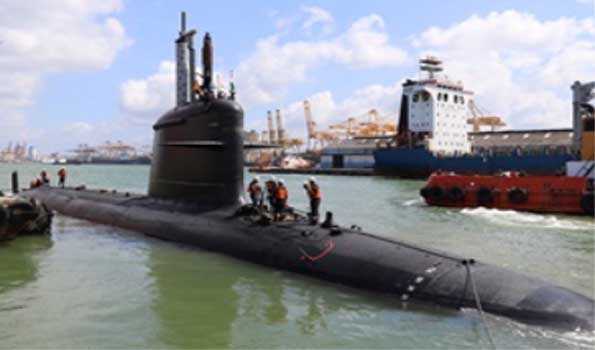 Indian Navy’s submarine INS Vela arrives in Colombo for Operational Turnaround