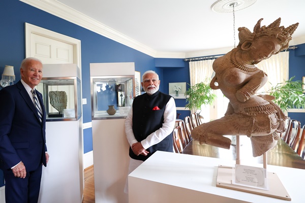 US returns nearly 300 antiquities smuggled out of India during Prime Minister Modi’s US visit