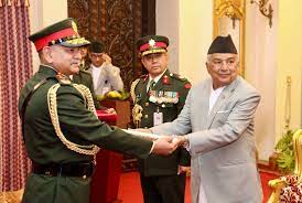 General Dwivedi conferred Honorary General rank by Nepali Army